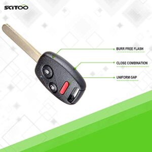 SCITOO 3 Buttons Keyless Entry Remote Control Key Fob Replacement for 2006-2016 for Honda for Odyssey for Civic 1PC FCC N5F-S0084A