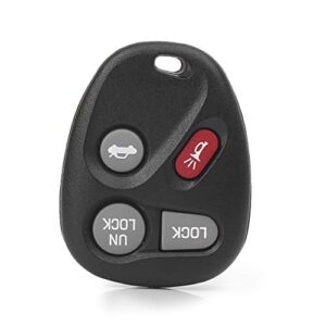 gzyf keyless entry remote car key fob replacement w/ 4-button, self-programming (fits replace #abo1502t)