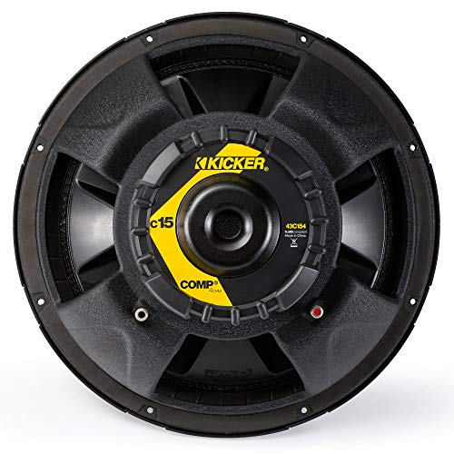 KICKER Comp 15-inch (38cm) Subwoofer, 4-Ohm, RoHS Compliant