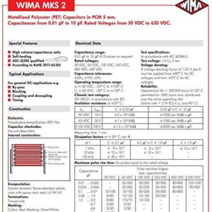 10PCS 0.1uf 100nf 104 100V WIMA MKS2 Audio Grade Metalized Polyester Capacitor