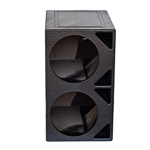 Q Power QBOMB10TB Dual 10 Inch Triangle Ported Subwoofer Box w/Bedliner Spray