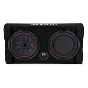 kicker trtp 10-inch (25cm) thin down firing subwoofer and passive radiator enclosure, 2-ohm, rohs compliant