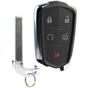 key fob keyless entry smart remote shell case & pad fits cadillac ats, ct6, cts, srx, xt5, xts