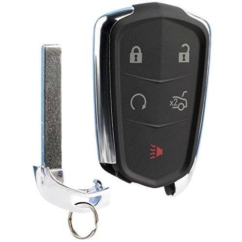 Key Fob Keyless Entry Smart Remote Shell Case & Pad fits Cadillac ATS, CT6, CTS, SRX, XT5, XTS