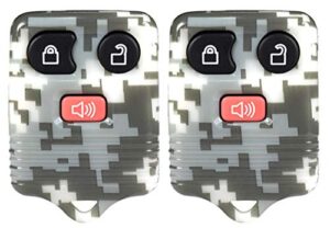 2x new camouflage keyless entry 3 button remote car key fob for fit/for f150 explorer escape edge ranger fusion etc with diy programming