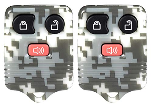 2x New Camouflage Keyless Entry 3 Button Remote Car Key Fob for Fit/For F150 Explorer Escape Edge Ranger Fusion etc with DIY Programming