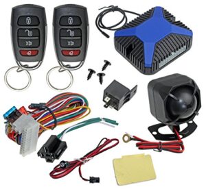 installgear car alarm security & keyless entry system, trunk pop with two 4-button remotes | door lock/unlock, key fob. and alarm | keyless entry system kit for car/auto