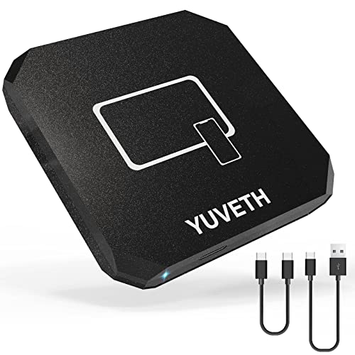 YUVETH Wireless CarPlay Adapter 2023 Newest Version, Wireless CarPlay Dongle Compatible with Apple iOS 12+ Auto Connect Plug Play for OEM Wired CarPlay Car Model 2017+ Support Online Update, Black