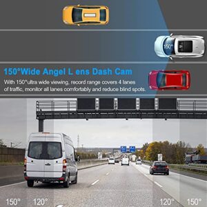 Supad Dash Cam,Dash Camera for Car,3 Inch LCD Screen,720P Full HD Car Dashboard Recorder,120° Wide Angle Dashcam,Night Vision,WDR, Motion Detection, Parking Mode