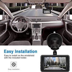 Supad Dash Cam,Dash Camera for Car,3 Inch LCD Screen,720P Full HD Car Dashboard Recorder,120° Wide Angle Dashcam,Night Vision,WDR, Motion Detection, Parking Mode