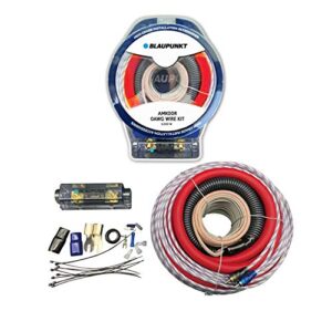 blaupunkt amk00r car audio amplifier 0 gauge wiring kit red