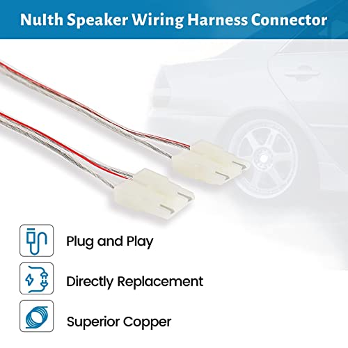 NuIth 72-1002 Car Door Speaker Wirng Harness Connector Adapter Select for Dodge Ram/Jeep Eagle Vehicles 1984-2002 Install Aftermarket Speaker Wire Plug 2PC