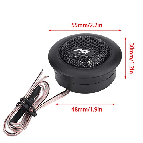 Qiilu Audio Speaker,Pair of 12V 120W Car Mini Super Power Loud Dome Audio Speaker Tweeter Loudspeaker Horn