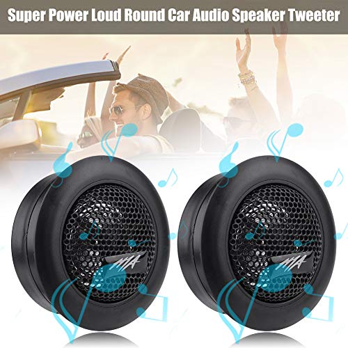 Qiilu Audio Speaker,Pair of 12V 120W Car Mini Super Power Loud Dome Audio Speaker Tweeter Loudspeaker Horn