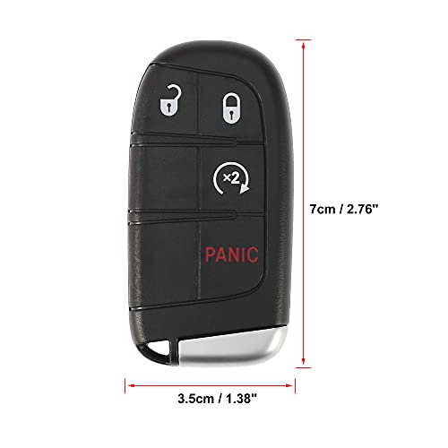 X AUTOHAUX Keyless Entry Remote Car Key Fob 433Mhz 4 Button M3N-40821302 for Dodge Journey 2011-2020