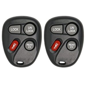keyless2go replacement for keyless entry car key fob vehicles that use 4 button koblear1xt 15043458 remote – 2 pack