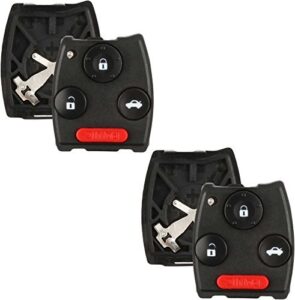 discount keyless replacement gut shell case and button pad compatible with kr55wk49308, mlbhlik-1t, n5f-s0084a (2 pack)