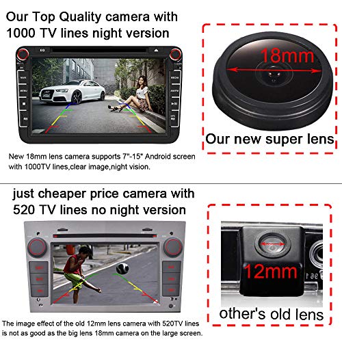 HDMEU HD Color CCD Waterproof Vehicle Car Rear View Backup Camera, 170° Viewing Angle Reversing Camera for Mercedes Benz W204 S204 C Class W212 C180 C200 C260 C300
