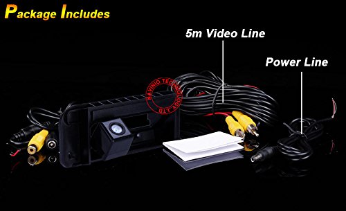 HDMEU HD Color CCD Waterproof Vehicle Car Rear View Backup Camera, 170° Viewing Angle Reversing Camera for Mercedes Benz W204 S204 C Class W212 C180 C200 C260 C300