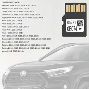 Latest 2022 Maps Updated 86271 0E074 Navigation GPS SD Card Compatible with Toyota Prius 4 Runner Sync USA/Canada Maps