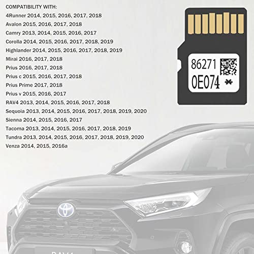 Latest 2022 Maps Updated 86271 0E074 Navigation GPS SD Card Compatible with Toyota Prius 4 Runner Sync USA/Canada Maps