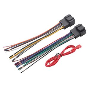 nuith aftermarket radio wiring harness connector adapter replacement for gm chevy 2007-2015, gmc 2006-2017, buick 2007-2014 install car stereo wire cable plug non-amplified system