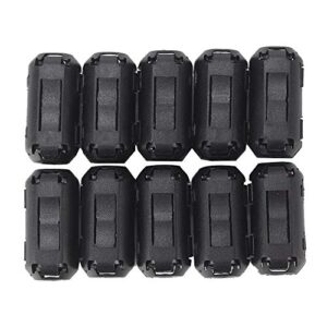 on clamp clip rfi noise ferrite filters black for 5mm core cable 10pcs other aux adapter for car (black, one size)