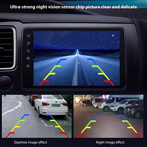 Car Rear View Backup Camera Reverse Wide Angle Night Vision Waterproof Parking Assistance Camera Dynamic Trajectory Guide Line;IP67 Rated Waterproof;High Definiti