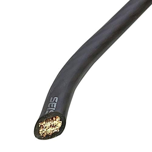 Seismic Audio - SA-0GAPGC04-25 Foot 4 Gauge Power Amplifier Ground/Power Wire for Car Audio - Black Amp Wire