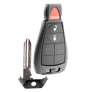 keylessoption keyless entry remote car key fob alarm for dodge ram, jeep cherokee gq4-53t