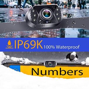 LeeKooLuu Backup Camera Car Truck HD License Plate Back Up Reverse Cam for Radio Stereo Waterproof Night Vision F05