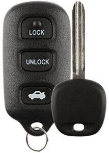 discount keyless replacement trunk key fob car remote and uncut ignition key compatible with gq43vt14t, id 4d 67