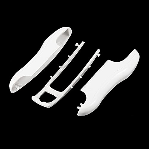 X AUTOHAUX 1 Set White Painted Key Cover Fob Shell Cover for Porsche Panamera Cayenne Taycan