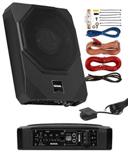 sound storm laboratories us10k 10 inch under seat powered car audio subwoofer – 1000 watts max, low profile, built in amplifier, for truck, boxes and enclosures, remote subwoofer control