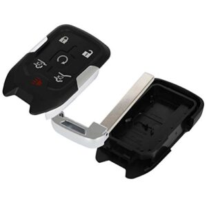 ANGLEWIDE 2pads Car Key Fob Keyless Entry Remote SHELL CASE Replacement for GMC DENALI XL 14-18 (FCC HYQ1AA) 6 Buttons