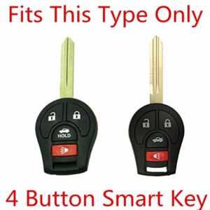 Rpkey Silicone Keyless Entry Remote Control Key Fob Cover Case protector Replacement Fit For Nissan 350Z Altima Armada Cube Maxima NV1500 NV200 NV2500 NV3500 Rogue Quest Sentra Versa CWTWB1U751