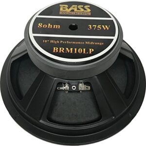 Bass Rockers 10" 375 Watts Midrange 8-Ohm Speaker (BRM10LP)