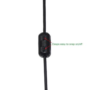 Xshine Pack of 10 Snap on Ferrite Core Bead Choke Ring Cord RFI EMI Noise Suppressor Filter for USB/Audio/Video Cable Power Cord Black (3mm Inner Diameter)