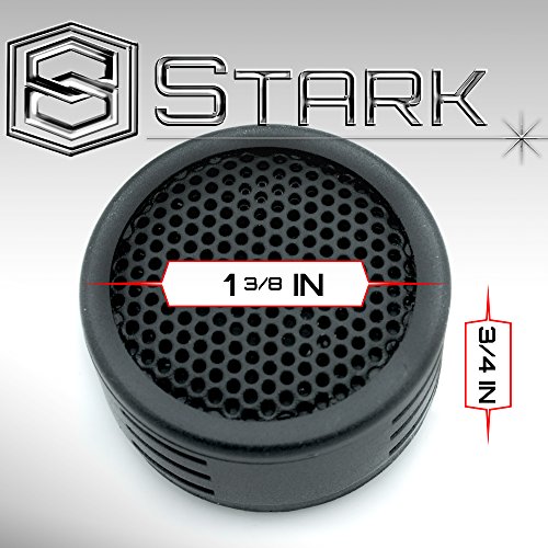 Stark Industries High Performance 500 Watt Max Power Neodymium Silk Dome Tweeters - 4 Pairs Super High Frequency Mini Car Audio