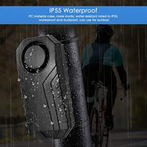 SOONHUA Wireless Motorcycle Bike Alarm, Anti-Theft Security Motorcycle Alarm with Remote Control Waterproof Vibration Sensor Bicycle Alarm 113dB Super Loud Adjustable Sensitivity