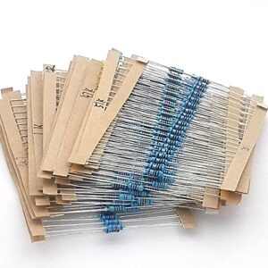 MCIGICM 30 Values 1% Resistor Assortment, 600pcs 0 Ohm-1M Ohm 1/4W Metal Film Resistors Assortment