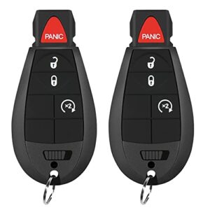 saverremotes 4 button key fob compatible for 2013-2018 dodge ram 1500 2500 3500 keyless entry remote replacement for gq4-53t