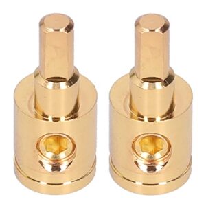 power wire reducer, 2pcs 0ga pure copper gold plated wire reducer terminal connector for car audio amplifier modification