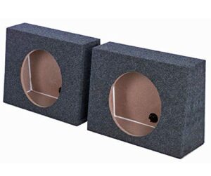 qpower qtw10 single 10″ sealed car audio subwoofer sub box enclosures (2 pack)