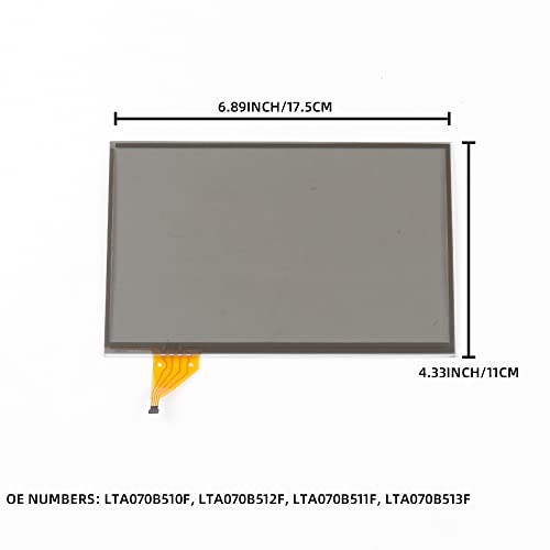 Dasbecan 7.3" inch Touch Screen Digitizer Panel Glass Compatible with 1999-2011 Lexus is RX GS LX ES GX Toyota Prius Replaces# LTA070B510F LTA070B512F LTA070B511F LTA070B513F