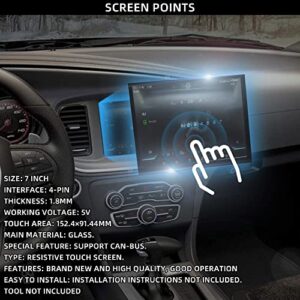 Dasbecan 7.3" inch Touch Screen Digitizer Panel Glass Compatible with 1999-2011 Lexus is RX GS LX ES GX Toyota Prius Replaces# LTA070B510F LTA070B512F LTA070B511F LTA070B513F