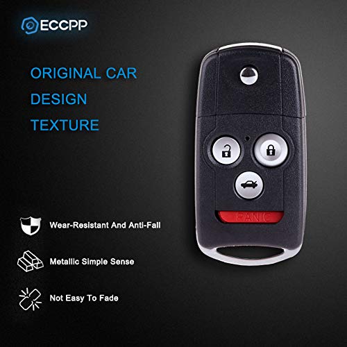 ECCPP Replacement fit for Uncut Keyless Entry Remote Control Car Key Fob Shell Case for Honda for Accord/for Acura MDX/for Acura RDX/for Acura TL/for Acura TSX/for Acura ZDX IYZFBSB802(Pack of 1)