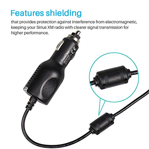 Car Vehicle Power Adapter for Sirius XM 5V PowerConnect, Power cord supply Compatible with SiriusXM Vehicle Dock SXVD1(A), XDPIV1, XDPIV2, SDPIV1, XAPV2 XMP3i, SXiV1- Only Compatible for Listed Models