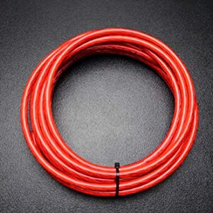 4 Gauge Wire 5 FT RED 5FT Black Shinny Stranded Power Ground Cable AMP AWG