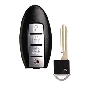 key fob replacement fits for nissan altima 2007 2008 2009 2010 2011 2012 maxima 2009-2013 2014 murano 370z infiniti ex35 fx35 g37 g25 keyless entry remote control kr55wk48903 kr55wk49622 4b set of 1